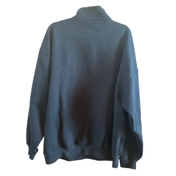 UH-1 Huey Helicopter Vietnam Size 2XL  Men's Black 1/4 Zip Jacket Cotton Blend - Picture 5 of 10